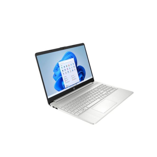 Top right view of HP 15S - EQ3007NE laptop showcasing the keyboard and screen