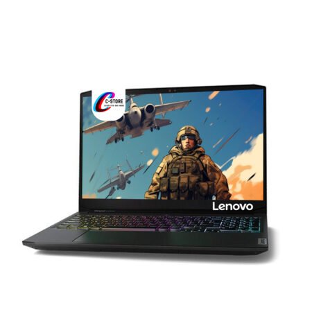 Display view of the Lenovo Ideapad 3 Gaming laptop with a high-definition gaming image.