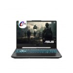 ASUS TUF FX506HC-HN005W gaming laptop displaying a high-definition game scene