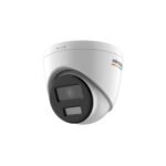 This 4 MP ColorVu fixed turret camera provides high-quality, 24/7 color imaging with advanced low-light performance. It supports H.265+ compression technology, is IP67-rated for water and dust resistance, and includes a built-in microphone for enhanced audio performance.