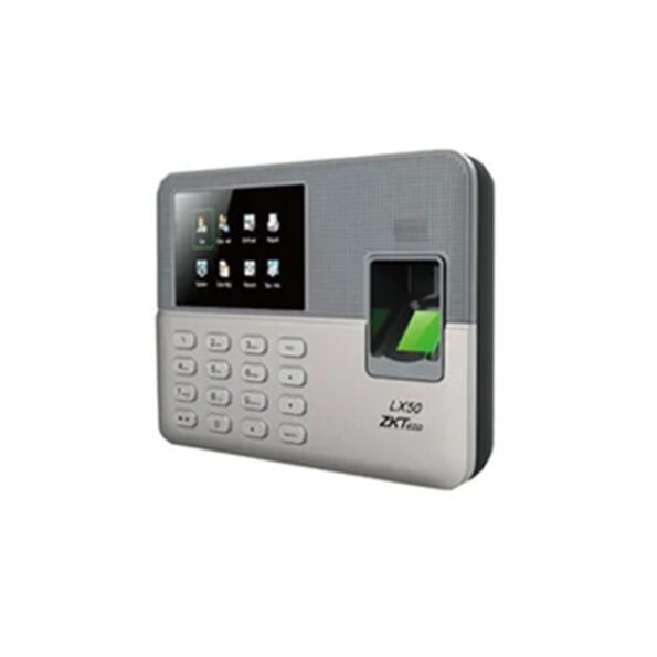 The LX50 is a biometric time attendance system designed for small businesses. It features a 500-user capacity, 50,000 records, and a 2.8" TFT screen for easy use. With both USB Host and Client support, it offers scheduled bells and multi-language support, making it perfect for small chain stores.