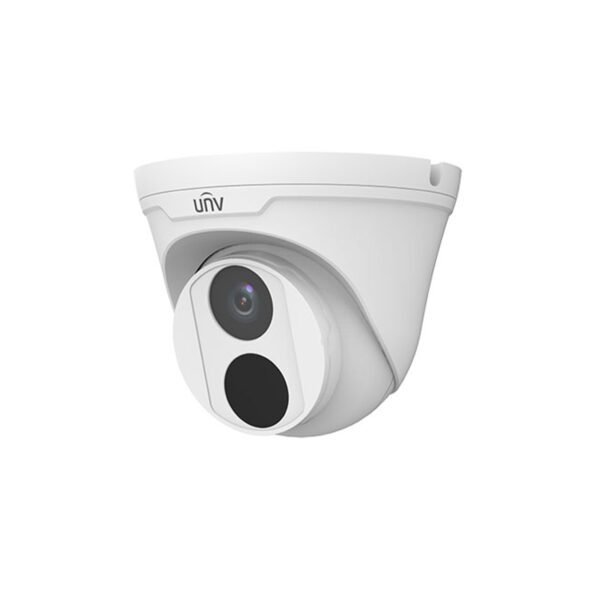 Angled right-side view of IPC3613LR3-PF28-F 3MP HD IR Fixed Dome Network Camera featuring a 2.8mm lens and solid construction.