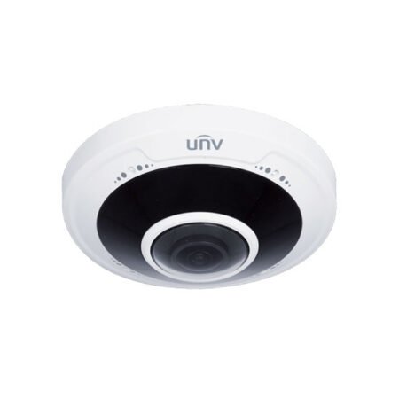 Front view of IPC815SB-ADF14K-I0 5MP Fisheye Fixed Dome Network Camera showing the fisheye lens.
