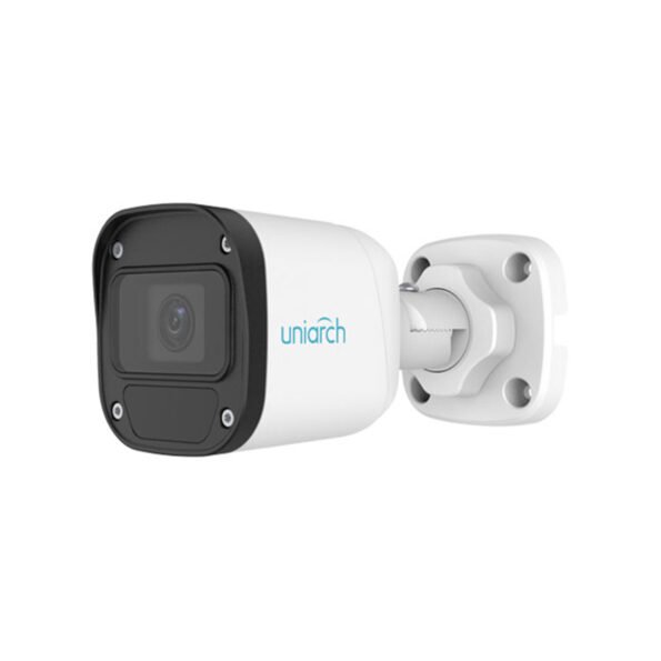 The Uniarch IPC-B122-PF40 is a 2MP fixed bullet network camera with Smart IR technology for night vision up to 30 meters, Ultra 265 video compression, and an IP67-rated weatherproof design, ideal for outdoor surveillance in harsh environments.