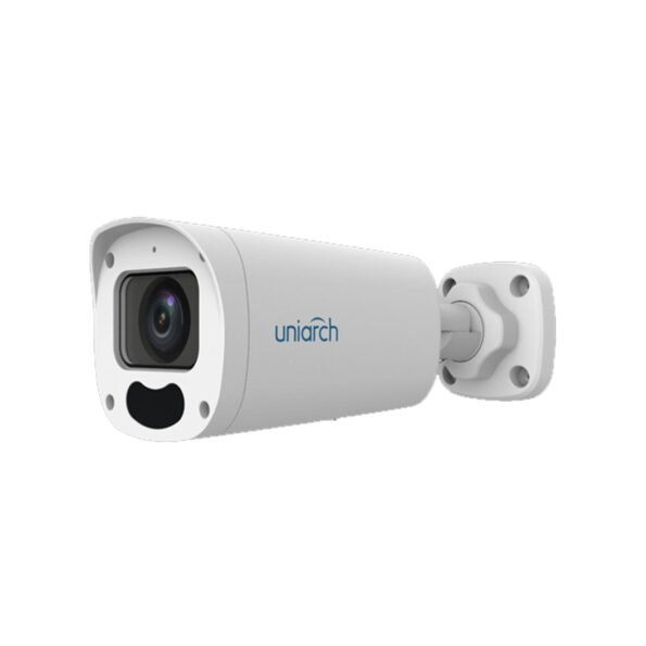 The IPC-B312-APKZ is a 2MP Bullet Network Camera featuring a motorized zoom lens, Smart IR with a night vision range of 50m, Ultra 265 compression, and IP67 weather protection. It’s ideal for outdoor surveillance with flexible focal length adjustment and audio monitoring.