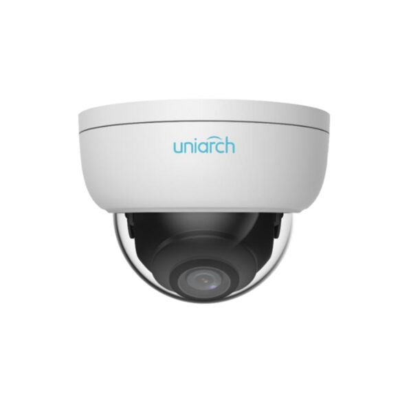 The IPC-D125-PF28 is a 5MP vandal-resistant dome network camera featuring Smart IR up to 30m, Ultra 265 compression, and IK10 vandal resistance. It is perfect for both indoor and outdoor installations with its IP67 waterproof rating and DWDR for enhanced image quality.