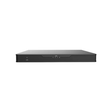 The NVR 302-16E2 is a versatile 16-channel network video recorder, supporting 12MP recording and Ultra H.265, H.265, H.264 compression for efficient video streaming. It offers HDMI output up to 4K, ANR technology for enhanced storage reliability, and support for smart detection features like Intrusion Detection and People Counting. With 2 SATA interfaces supporting up to 8TB each, and 128 remote user support, this NVR is ideal for large-scale surveillance systems.