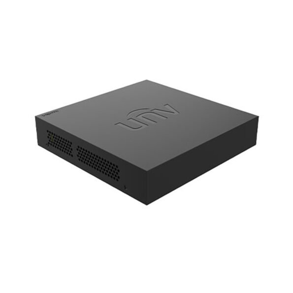 leek black UNV brand XVR box on a white background.