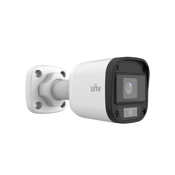 Left side view of the Uniview UAC-B115-F40-W 5MP ColourHunter Fixed Bullet Analog Camera