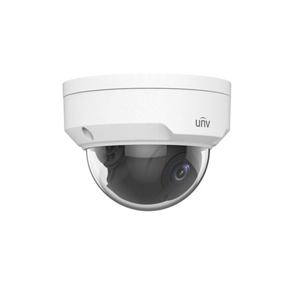 Left side view of the IPC322LB-SF28-A camera, highlighting its compact dome design and sturdy casing.