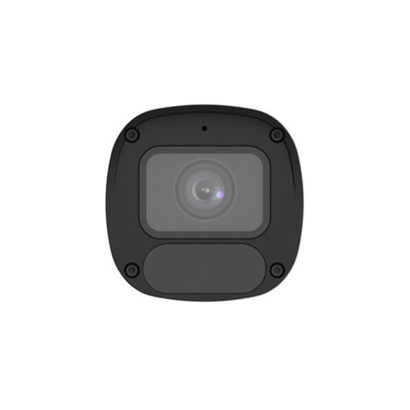 Front view of IPC2325LB-ADZK-H 5MP Motorized Bullet Network Camera, showcasing the lens and LED lights.