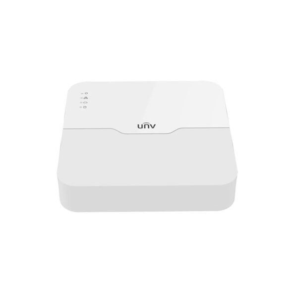 The NVR301-16LS3-P8 is a reliable 16-channel NVR that supports Ultra 265, H.265, and H.264 video compression. It features 8 PoE ports, which simplifies the installation by powering the connected IP cameras. The system is capable of recording in 8MP resolution and supports ONVIF profiles, ensuring compatibility with a wide range of IP cameras. The 1 SATA HDD slot allows for up to 10TB of storage, making it ideal for medium to large surveillance systems. The NVR supports cloud upgrades and is compatible with a variety of protocols for seamless network integration.