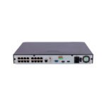 The UNIARCH NVR-216S2-P16 is a 16-channel NVR that supports Ultra 265, H.265, and H.264 video compression with 4K HDMI output. It features 16 PoE ports, supports up to 2 SATA HDDs with a maximum capacity of 10TB each, and offers remote access via web browsers, smartphone apps, and PC software.