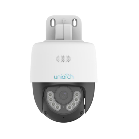 The IPC-P213-AF40KC is a 3MP PT camera featuring Smart IR and warm light for up to 30m night vision, Ultra 265 compression, built-in two-way audio, and IP66 weatherproofing. It supports 256GB Micro SD card storage and is ideal for outdoor surveillance.